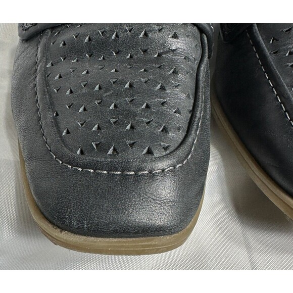 Clarks Collection Shoes Size 6 Black Lyrical Way Leather Flat Comfort - Picture 3 of 11